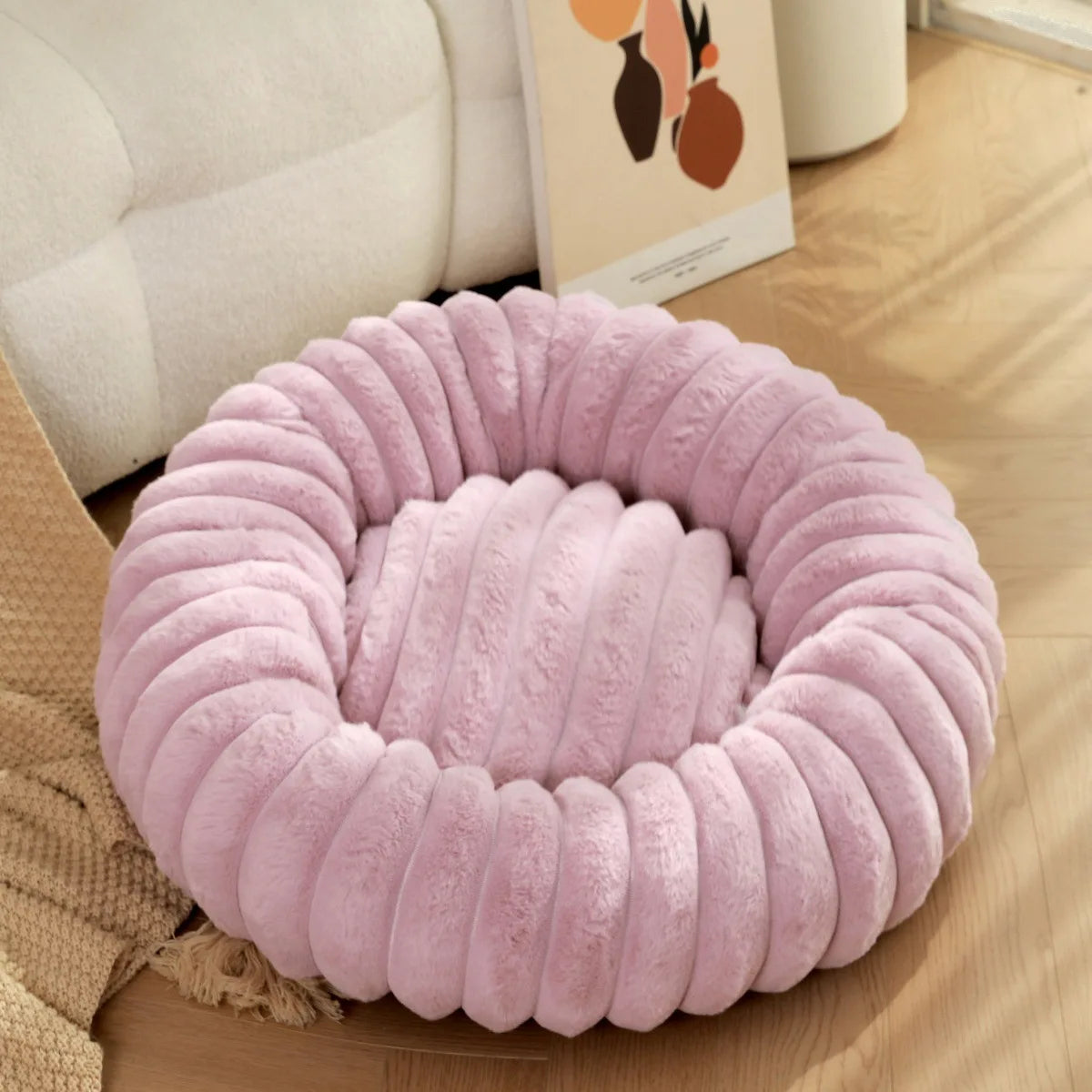 Round Plush Pet Bed