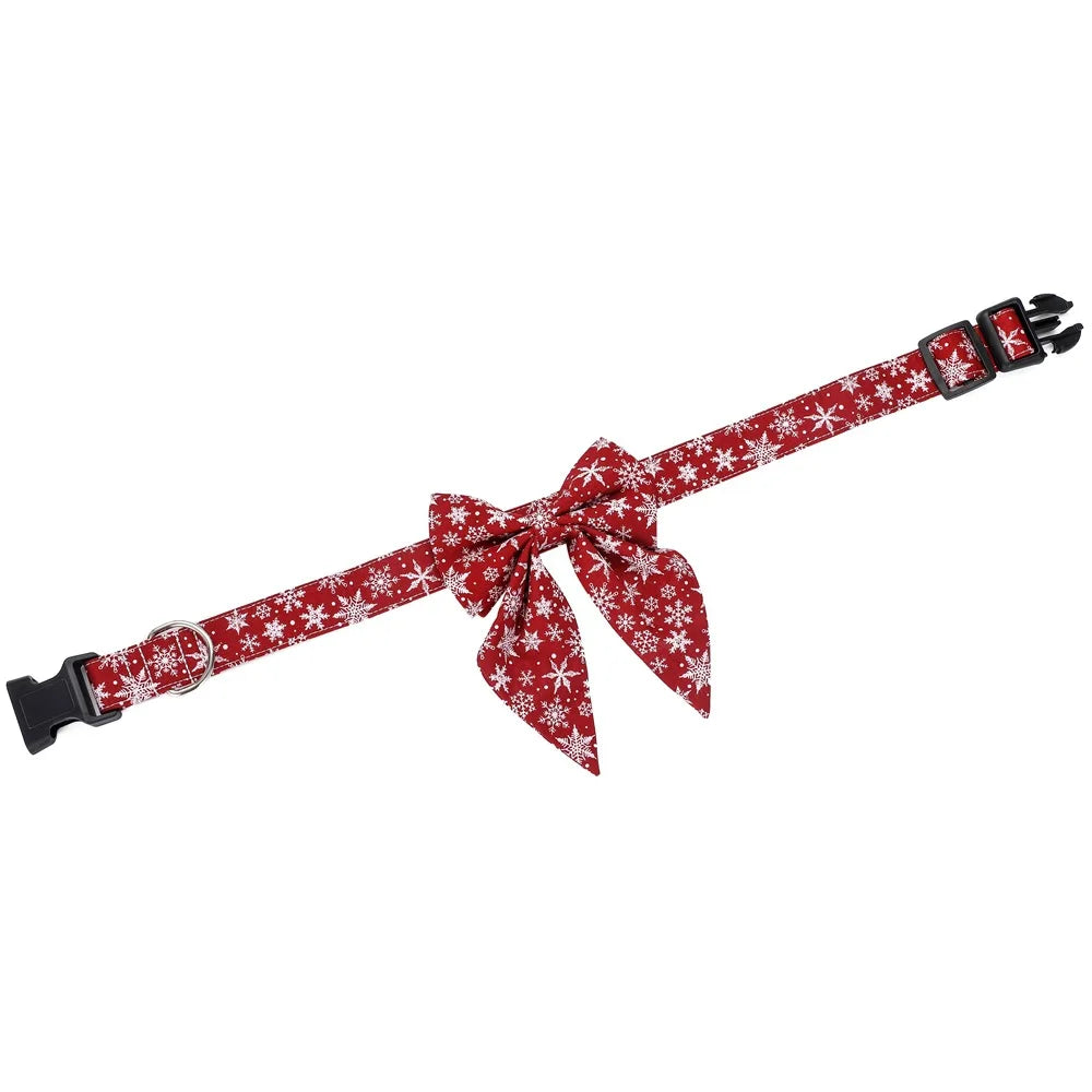 Christmas Bow Dog Collar