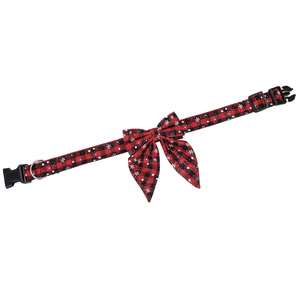 Christmas Bow Dog Collar