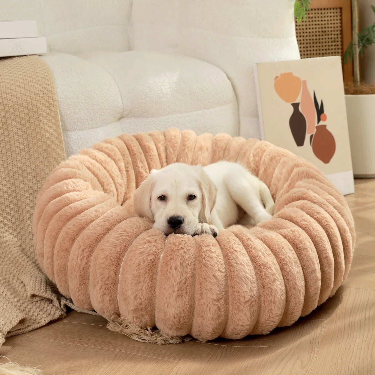 Round Plush Pet Bed