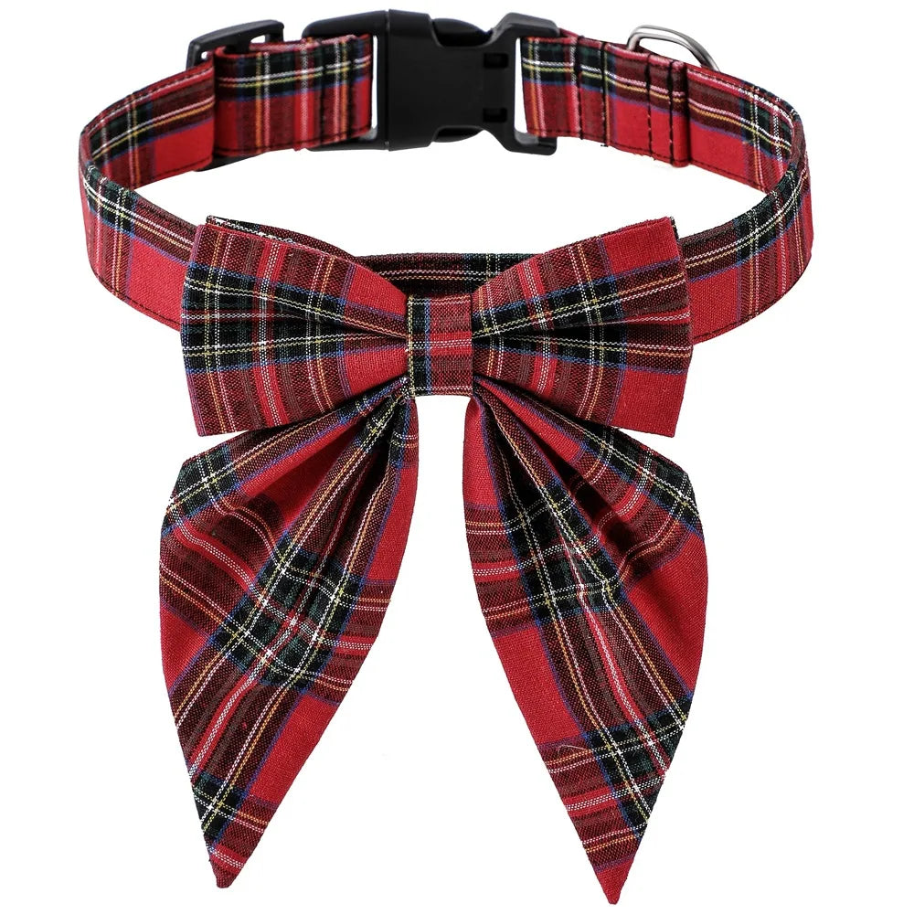 Christmas Bow Dog Collar