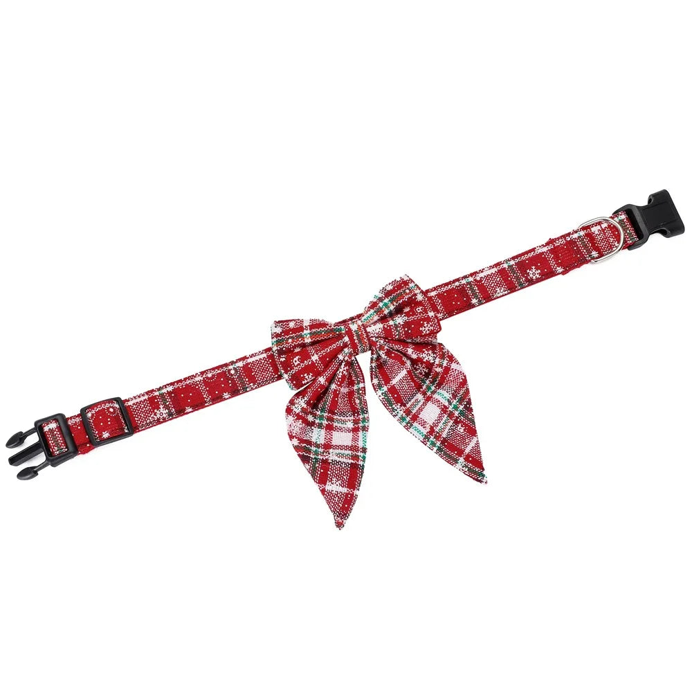Christmas Bow Dog Collar