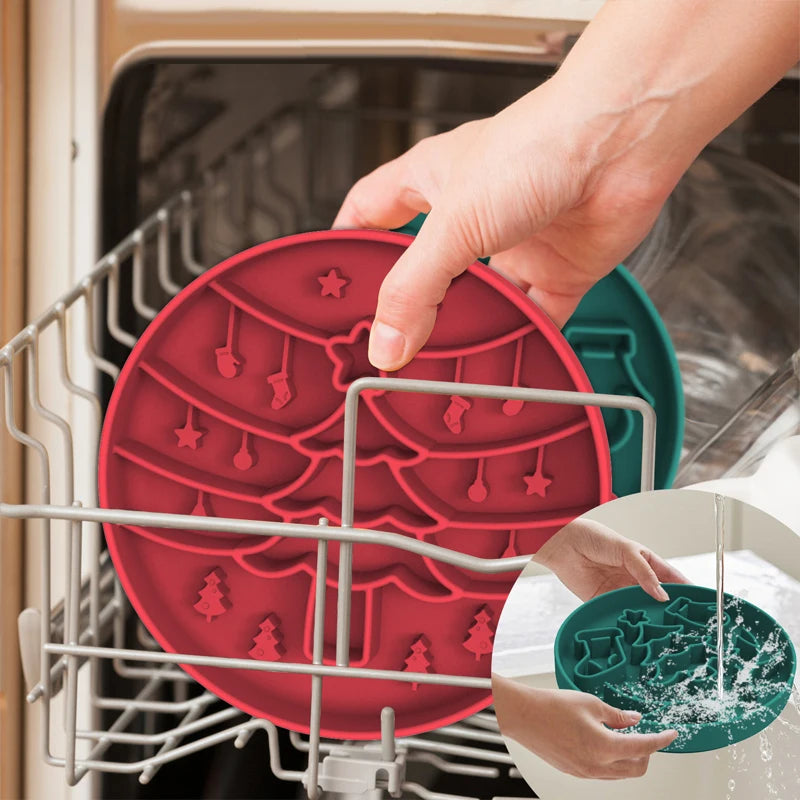 Christmas Slow Feeder Lick Mat