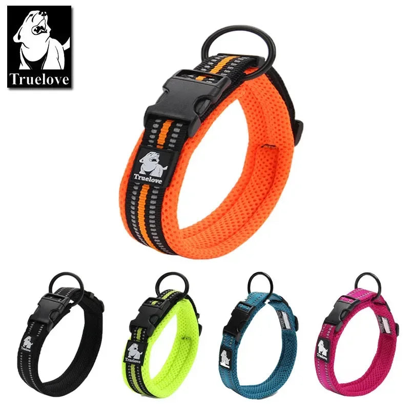 Truelove Reflective Mesh Padded Dog Collar