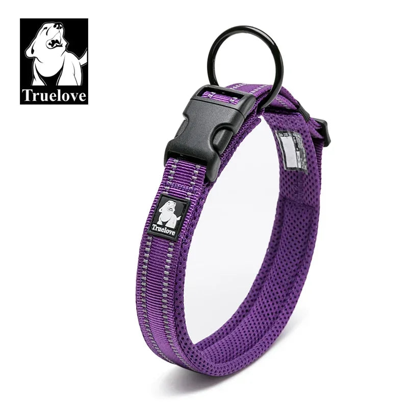 Truelove Reflective Mesh Padded Dog Collar