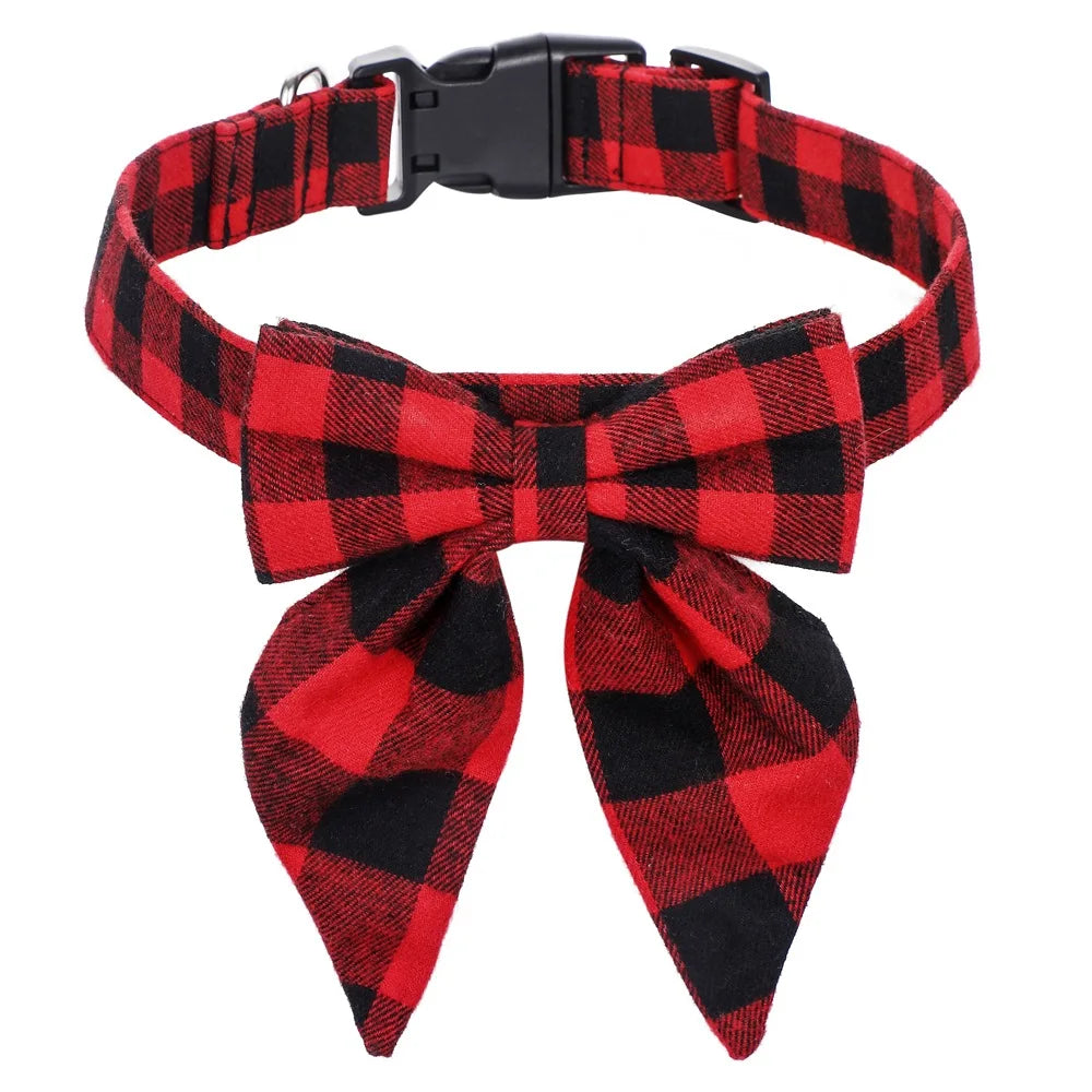 Christmas Bow Dog Collar