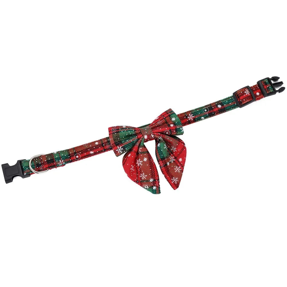 Christmas Bow Dog Collar